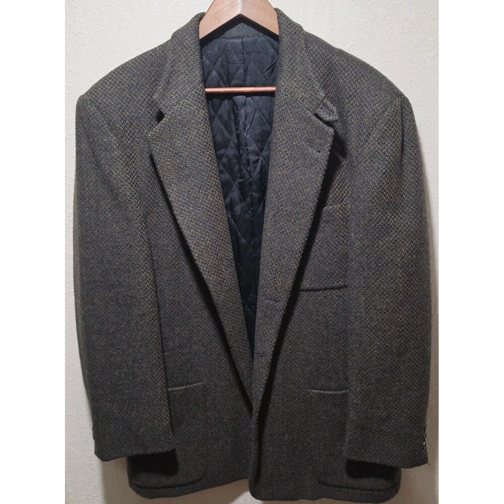 L.L.Bean Jacket Men's Tweed Herringbone Blazer Thinsulate Insulated USA L Vtg